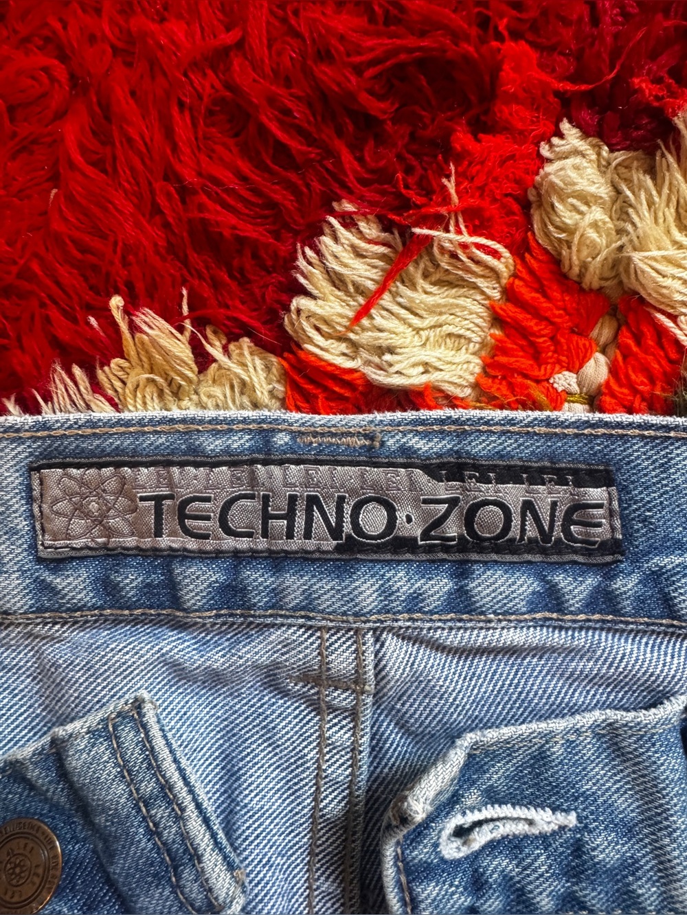 90s Vintage LEI Techno Zone JNCO Style Rave Jeans Sz 32 - Picture 4 of 12